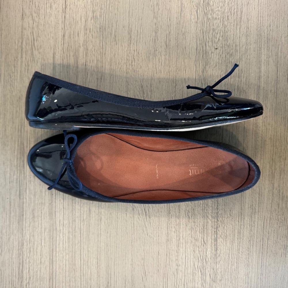 Summit by White Mountain Women 9.5 EU 40 Navy Blue Patent Leather Ballet Flats
